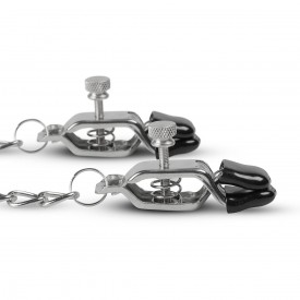 Зажимы на соски с цепочкой Easytoys Big Nipple Clamps With Chain